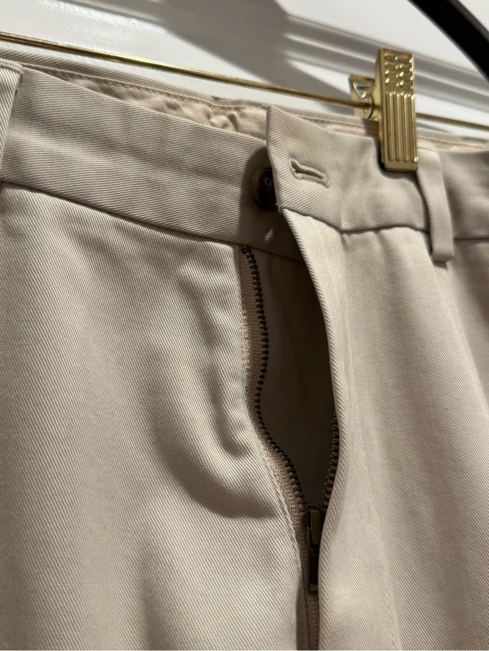 Brooks Brothers Advanced Chino Hudson Pants - Cream